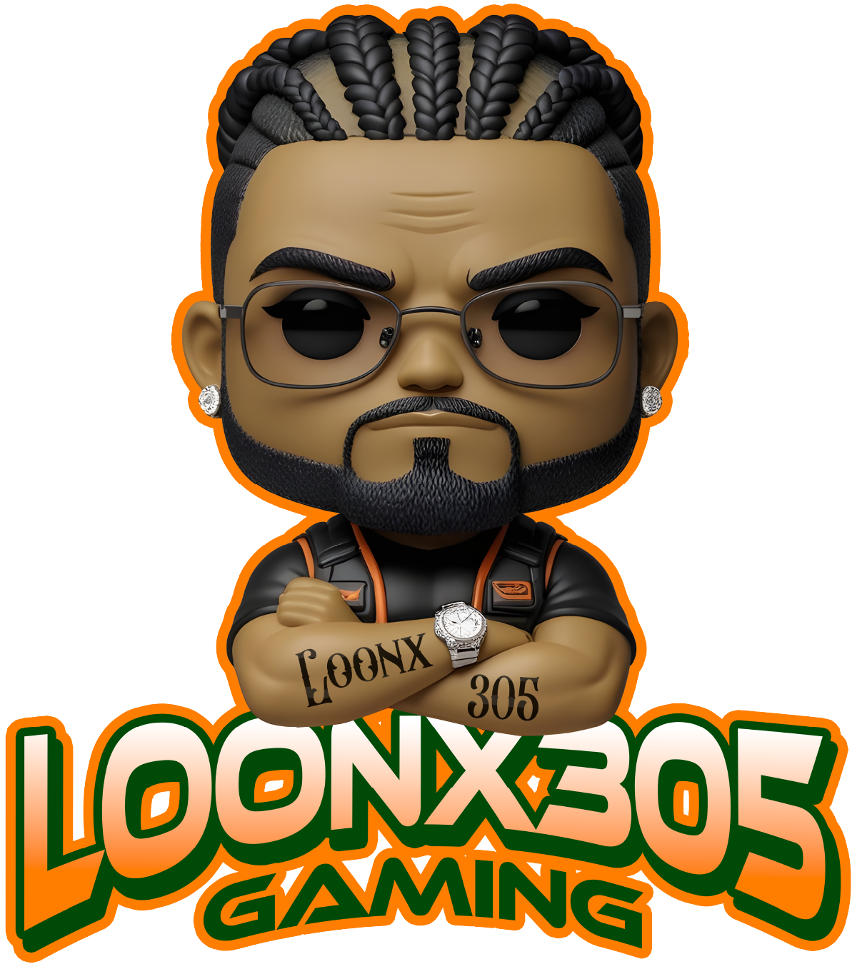Loonx305 Gaming illustrated identity artwork by LaChute Designs