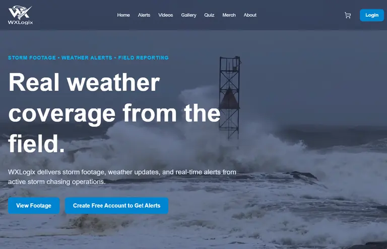 WXLogix weather media website designed by LaChute Designs