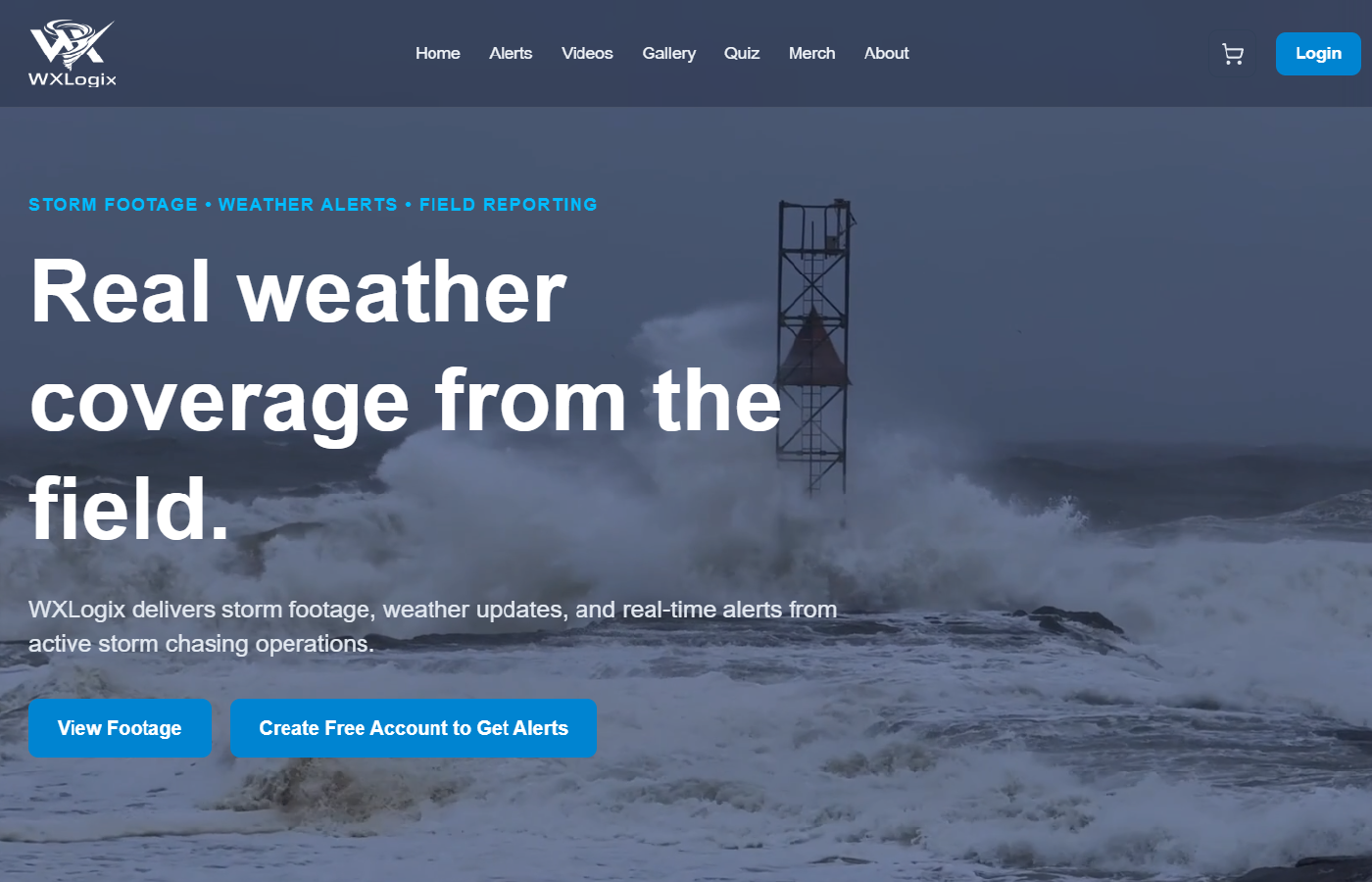 WXLogix weather media website designed by LaChute Designs