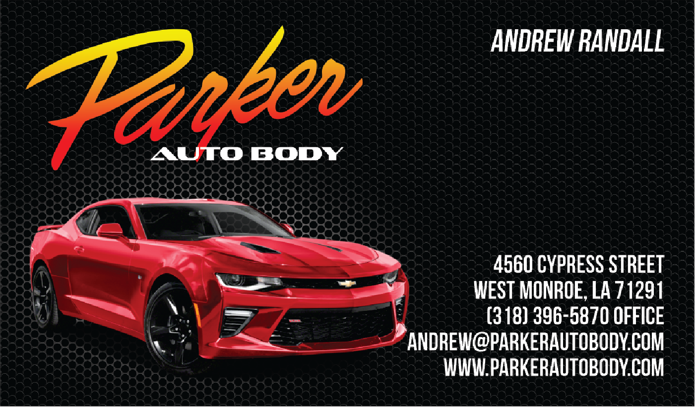 Parker Auto Body automotive advertising design by LaChute Designs