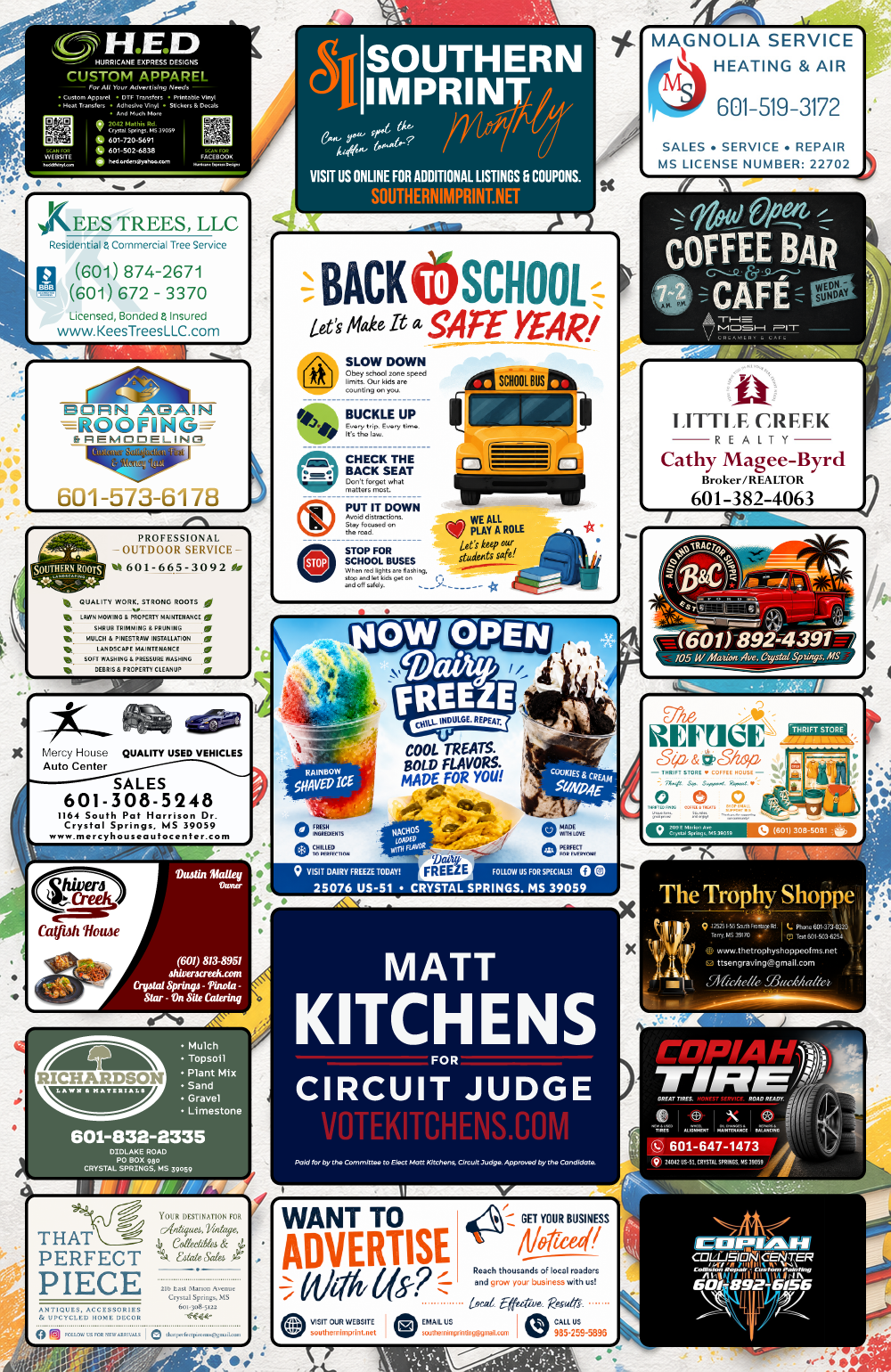 Southern Imprint Monthly publication and advertising design by LaChute Designs